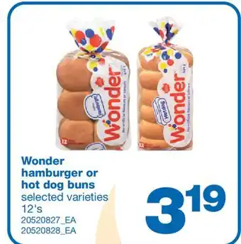 Wholesale Club HAMBURGER OR HOT DOG BUNS, 12'S offer