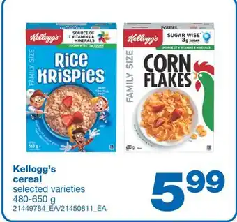 Wholesale Club CEREAL, 480-650 g offer