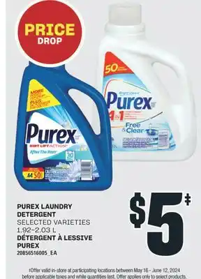 Valu-mart DÉTERGENT À LESSIVE PUREX, 1.92-2.03 L offer