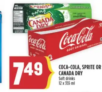 Marché Adonis COCA-COLA, SPRITE OR CANADA DRY Soft drinks offer