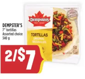 Marché Adonis DEMPSTER'S 7 tortillas offer