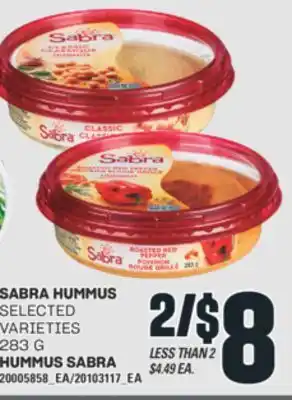 Valu-mart HUMMUS SABRA, 283 G offer