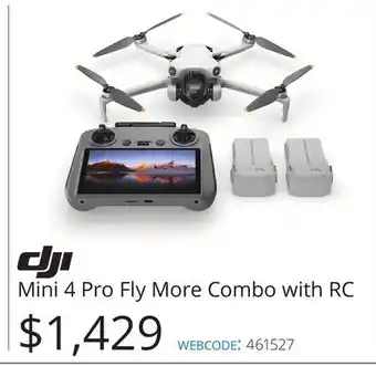 Vistek Dji Mini 4 Pro Fly More Combo with RC offer