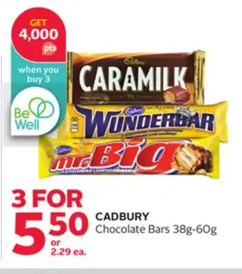 Rexall CADBURY Chocolate Bars offer