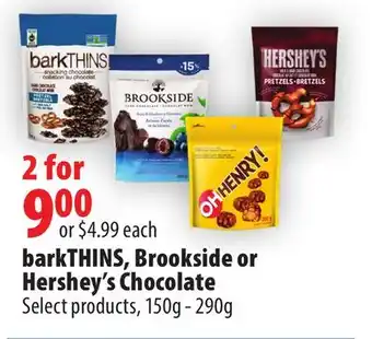 London Drugs barkTHINS, Brookside or Hershey's Chocolate offer