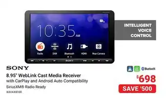 Visions Electronics Sony 8.95 WebLink Cast Media Receiver offer