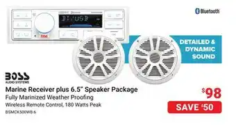 Visions Electronics BOSS Marine Receiver Plus 6.5 speaker package offer