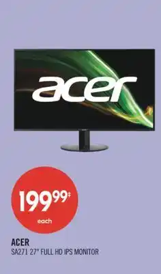 Shoppers Drug Mart ACER SA271 27 FULL HD IPS MONITOR offer