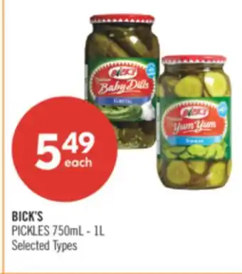 Shoppers Drug Mart BICK'S PICKLES offer