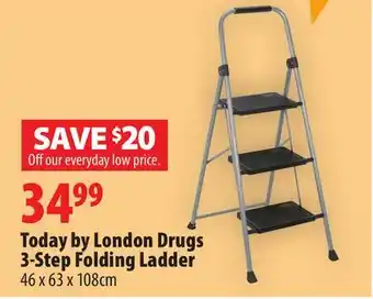 Today by London Drugs 3-Step Folding Ladder