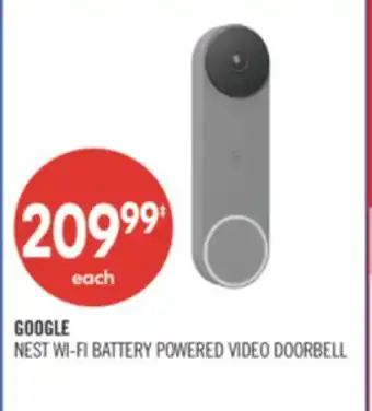 Shoppers Drug Mart GOOGLE NEST WI-FI BATTERY POWERED VIDEO DOORBELL offer