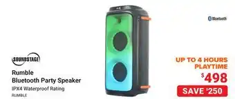 Visions Electronics Soundstage Rumble Bluetooth Party Speaker offer