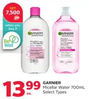 Rexall GARNIER Micellar Water offer