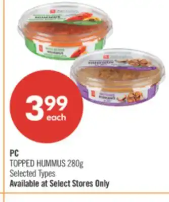 Shoppers Drug Mart PC TOPPED HUMMUS offer