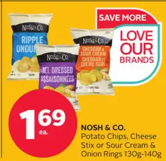 Rexall NOSH & CO. Potato Chips, Cheese Stix or Sour Cream & Onion Rings offer