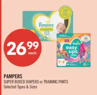 Shoppers Drug Mart PAMPERS SUPER BOXED DIAPERS or TRAINING PANTS offer