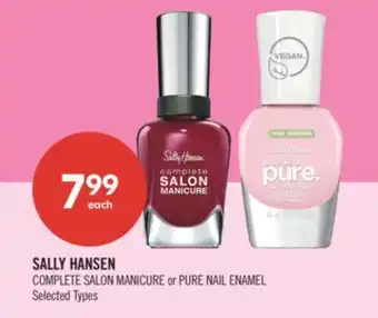 Shoppers Drug Mart SALLY HANSEN COMPLETE SALON MANICURE or PURE NAIL ENAMEL offer