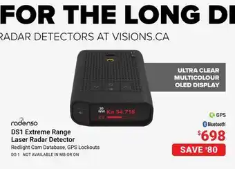 Visions Electronics Radenso DS1 Extreme Range Laser Radar Detector offer