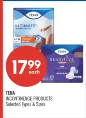 Shoppers Drug Mart TENA INCONTINENCE PRODUCTS offer
