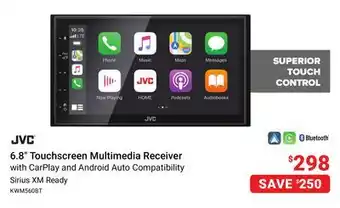 Visions Electronics JVC 6.8 Touchscreen Multimedia Receiver offer