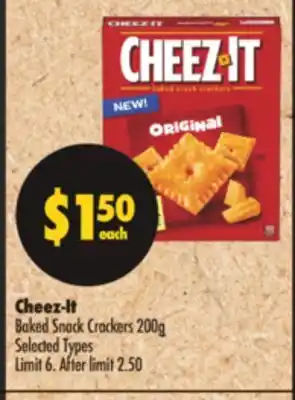 Shoppers Drug Mart Cheez-It Baked Snack Crackers offer