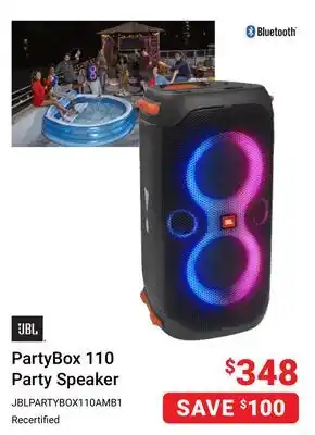Visions Electronics JBL PartyBox 110 Party Speaker offer