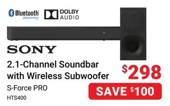 Visions Electronics Sony 2.1-Channel Soundbar with Wireless Subwoofer offer