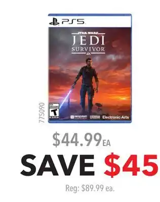 GameStop Star Wars Jedi Survivor offer