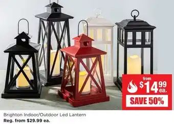 Kitchen Stuff Plus Brighton Indoor/Outdoor Led Lantern offer