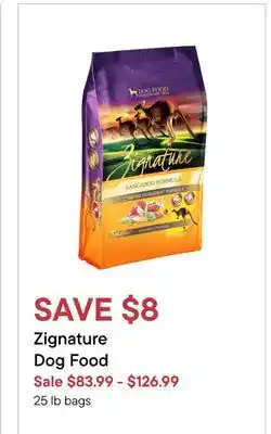 Petvalu Zignature Dog Food offer