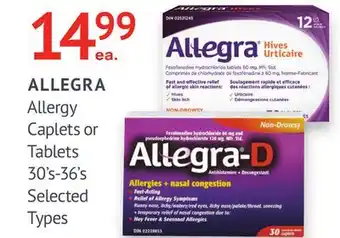 Remedy's RX ALLEGRA Allergy Caplets or Tablets 30' s-36' s offer