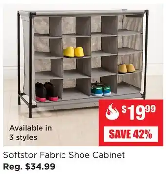 Kitchen Stuff Plus Softstor Fabric Shoe Cabinet offer