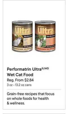 Petvalu Performatrin Ultra Wet Cat Food offer