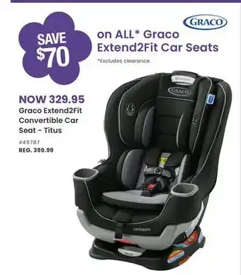 Babies 'R' Us Graco Extend2Fit Convertible Car Seat - Titus offer