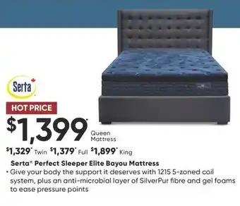 Sleep Country Serta Perfect Sleeper Elite Bayou Mattress offer