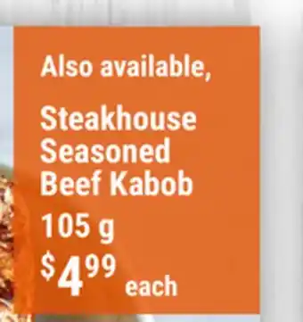 M & M Food Market Steakhouse Seasoned Beef Kabob offer