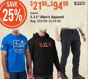 Bass Pro Select 5.11 Men's Apparel offer