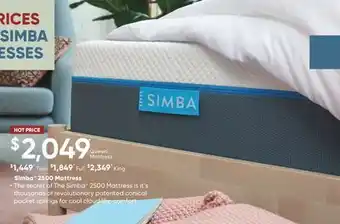 Sleep Country Simba 2500 Mattress offer