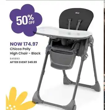 Babies 'R' Us Chicco Polly High Chair - Black offer