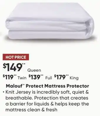 Sleep Country Malouf Protect Mattress Protector offer