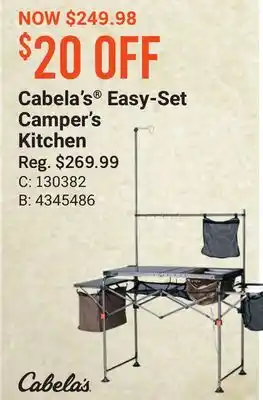 Bass Pro Cabela's Easy-Set Camper's Kitchen offer