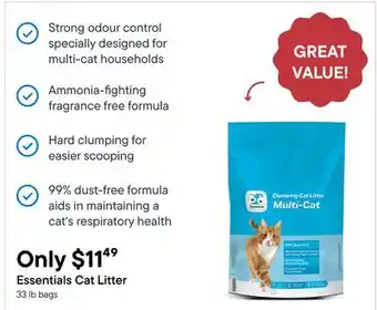 Petvalu Essentials Cat Litter offer