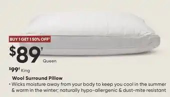 Sleep Country Wool Surround Pillow offer