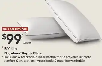 Sleep Country Kingsdown Royale Pillow offer