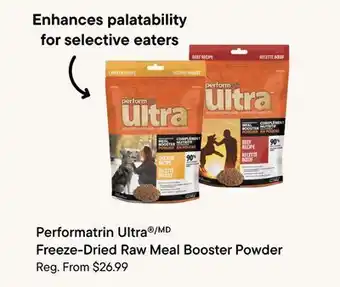 Petvalu Performatrin Ultra Freeze-Dried Raw Meal Booster Powder offer
