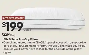 Sleep Country Silk & Snow Eco-Soy Pillow offer
