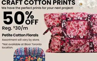 Fabricland Petite Cotton Florals offer