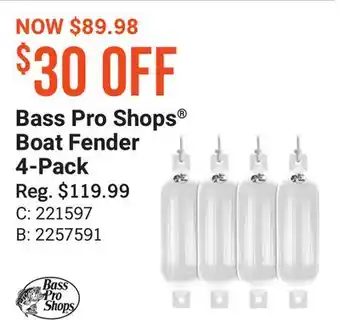 Bass Pro Bass Pro Shops Boat Fender 4-Pack offer