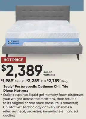 Sleep Country Sealy Posturepedic Optimum Chill Trio Dione Mattress offer