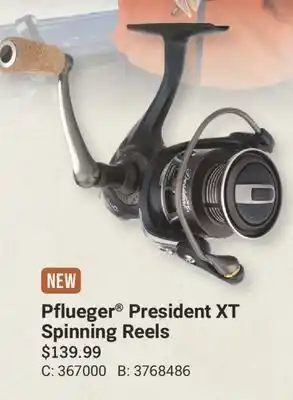 Bass Pro Pflueger President XT Spinning Reels offer